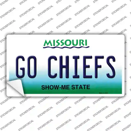 Go Chiefs Novelty Sticker Decal
