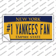 Number 1 Yankees Fan Novelty Sticker Decal