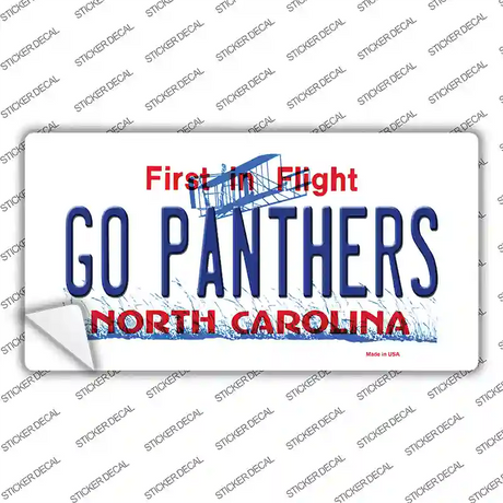 Go Panthers North Carolina Novelty Sticker Decal