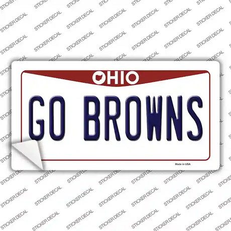 Go Browns Novelty Sticker Decal