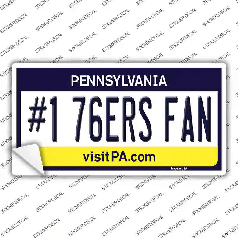 Number 1 76ers Fan Novelty Sticker Decal