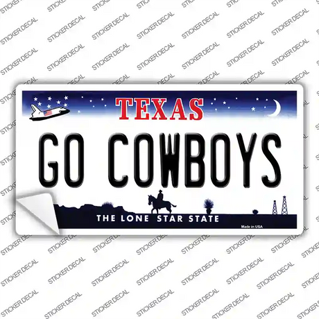 Go Cowboys Novelty Sticker Decal