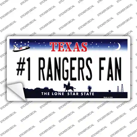 Number 1 Rangers Fan Novelty Sticker Decal
