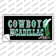 Cowboy Cadillac Novelty Sticker Decal