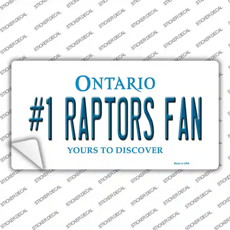 Number 1 Raptors Fan Novelty Sticker Decal