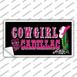 Cowgirl Cadillac Novelty Sticker Decal