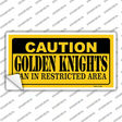 Caution Golden Knights Novelty Sticker Decal