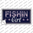 Fishin Girl Novelty Sticker Decal