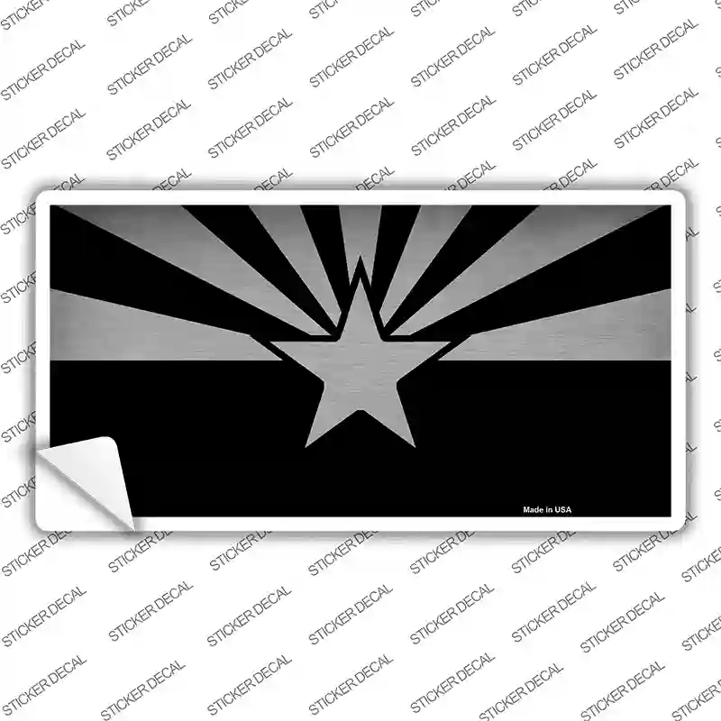 Arizona Flag Black Novelty Sticker Decal