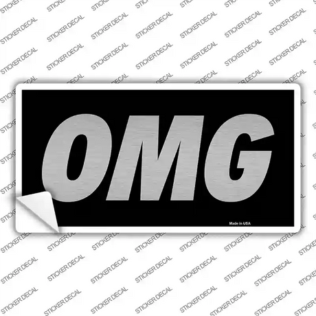 OMG Black Novelty Sticker Decal
