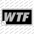 WTF Black Novelty Sticker Decal