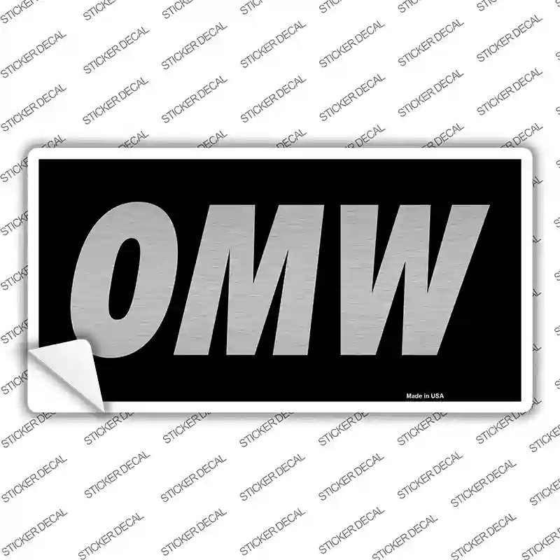 OMW Black Novelty Sticker Decal