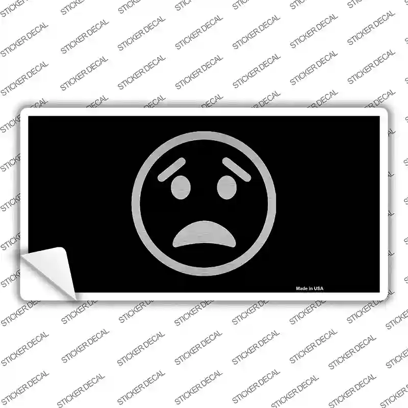Worried Black Novelty Sticker Decal