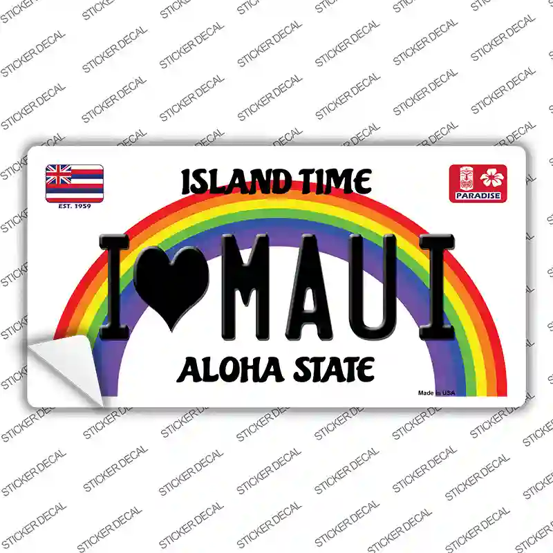 I Heart Maui Novelty Sticker Decal