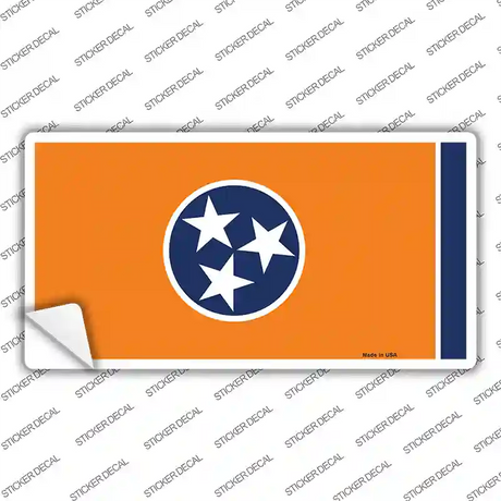 Tennessee Flag Orange Novelty Sticker Decal