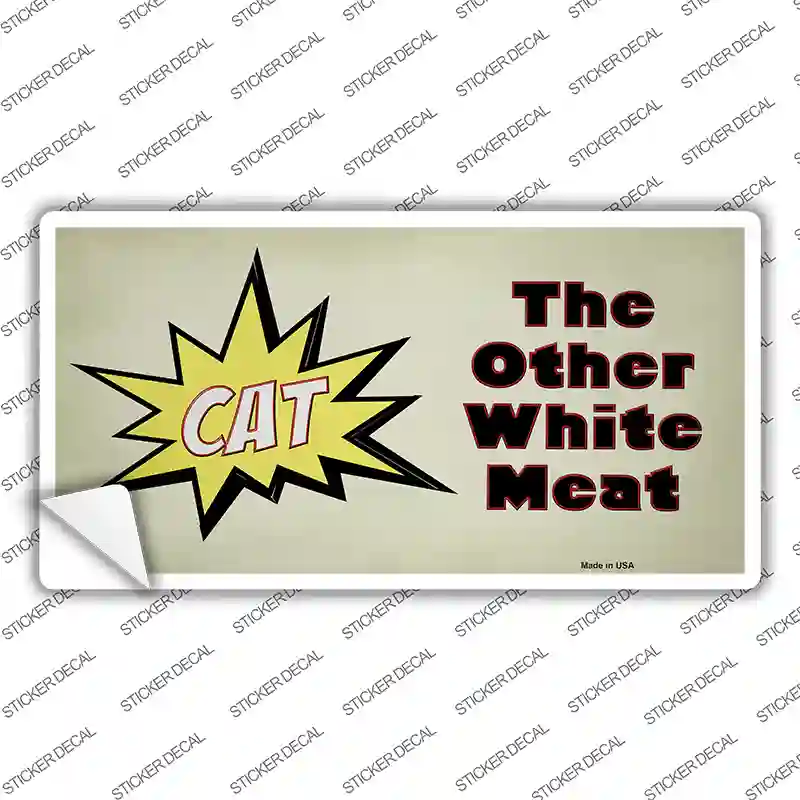 Cat Other White Meat Novelty Sticker Decal