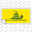Dont Tread On Weed Novelty Sticker Decal