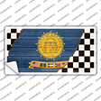 Georgia Racing Flag Novelty Sticker Decal