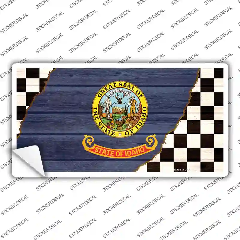 Idaho Racing Flag Novelty Sticker Decal