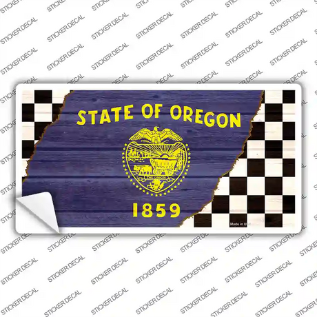 Oregon Racing Flag Novelty Sticker Decal