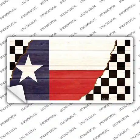 Texas Racing Flag Novelty Sticker Decal