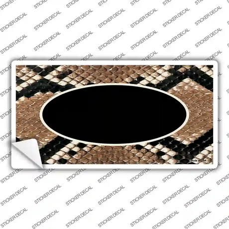 Snake With Black Center Oval Novelty Sticker Decal