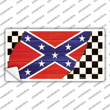 Confederate Racing Flag Novelty Sticker Decal