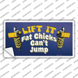 Lift It Fat Chicks Cant Jump Novelty Sticker Decal