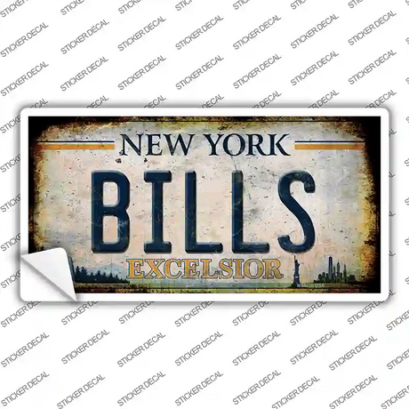 Bills Excelsior New York Rusty Novelty Sticker Decal