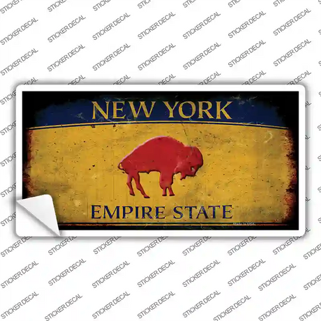 Red Buffalo NY Yellow Rusty Novelty Sticker Decal