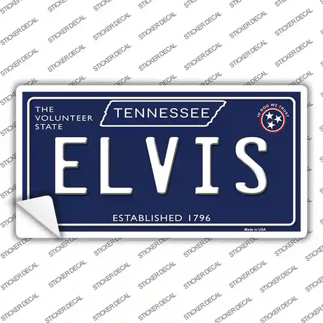 Elvis Tennessee Blue Novelty Sticker Decal