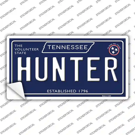 Hunter Tennessee Blue Novelty Sticker Decal