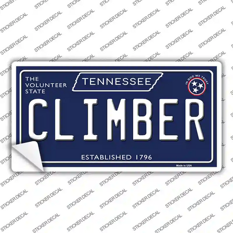 Climber Tennessee Blue Novelty Sticker Decal