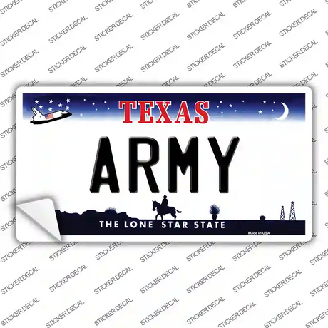 Texas Army Novelty Sticker Decal