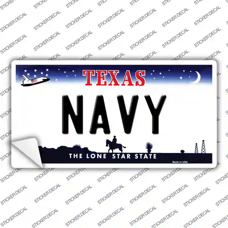 Texas Navy Novelty Sticker Decal