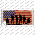 Military Soldiers American Flag Novelty Sticker Decal