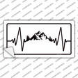 Mountains Heart Beat Novelty Sticker Decal
