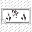 Deer Heart Beat Novelty Sticker Decal