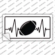 Football Heart Beat Novelty Sticker Decal