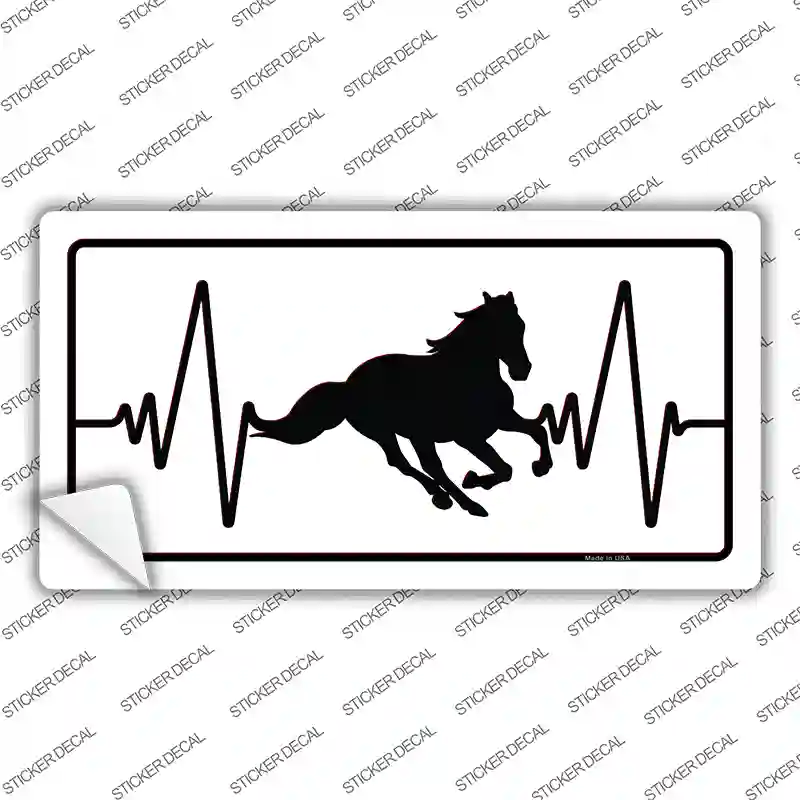 Horse Heart Beat Novelty Sticker Decal