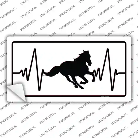 Horse Heart Beat Novelty Sticker Decal