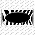 Black White Zebra Center Oval Novelty Sticker Decal