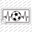 Soccer Heart Beat Novelty Sticker Decal