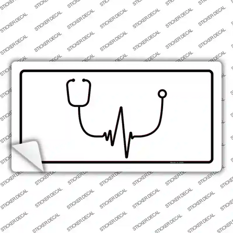 Stethoscope Heart Beat Novelty Sticker Decal