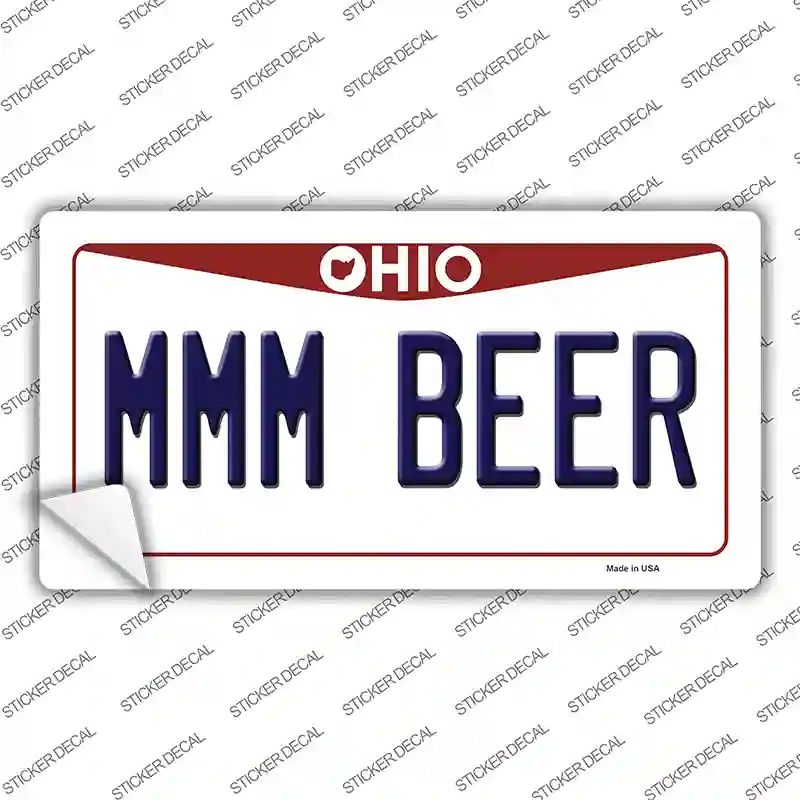 MMM Beer Ohio Novelty Sticker Decal