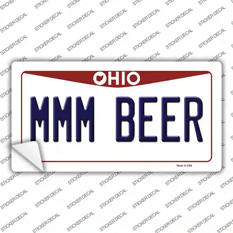 MMM Beer Ohio Novelty Sticker Decal