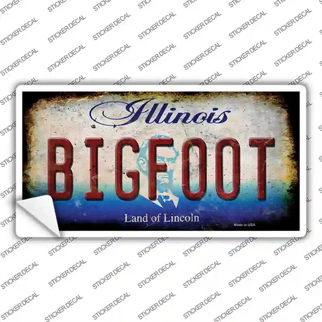 Bigfoot Illinois Novelty Sticker Decal