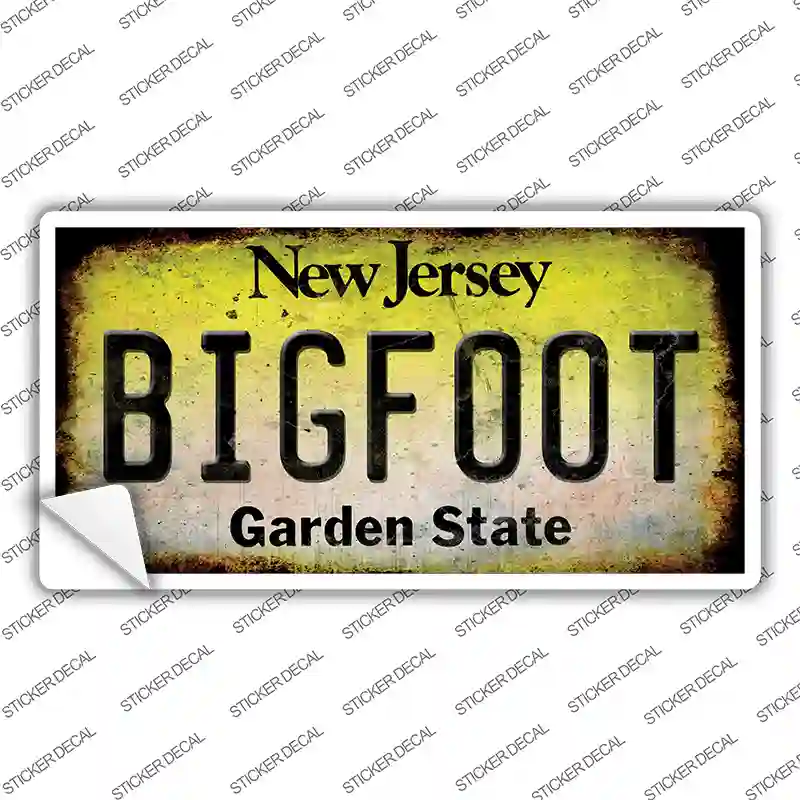 Bigfoot New Jersey Novelty Sticker Decal