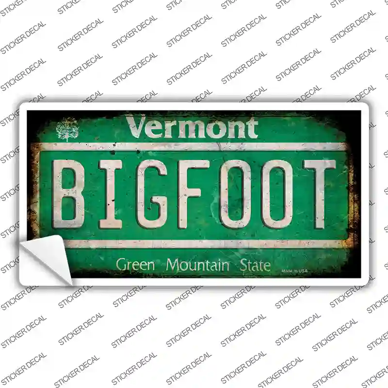 Bigfoot Vermont Novelty Sticker Decal