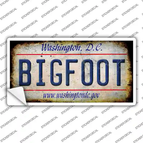 Bigfoot Washington DC Novelty Sticker Decal